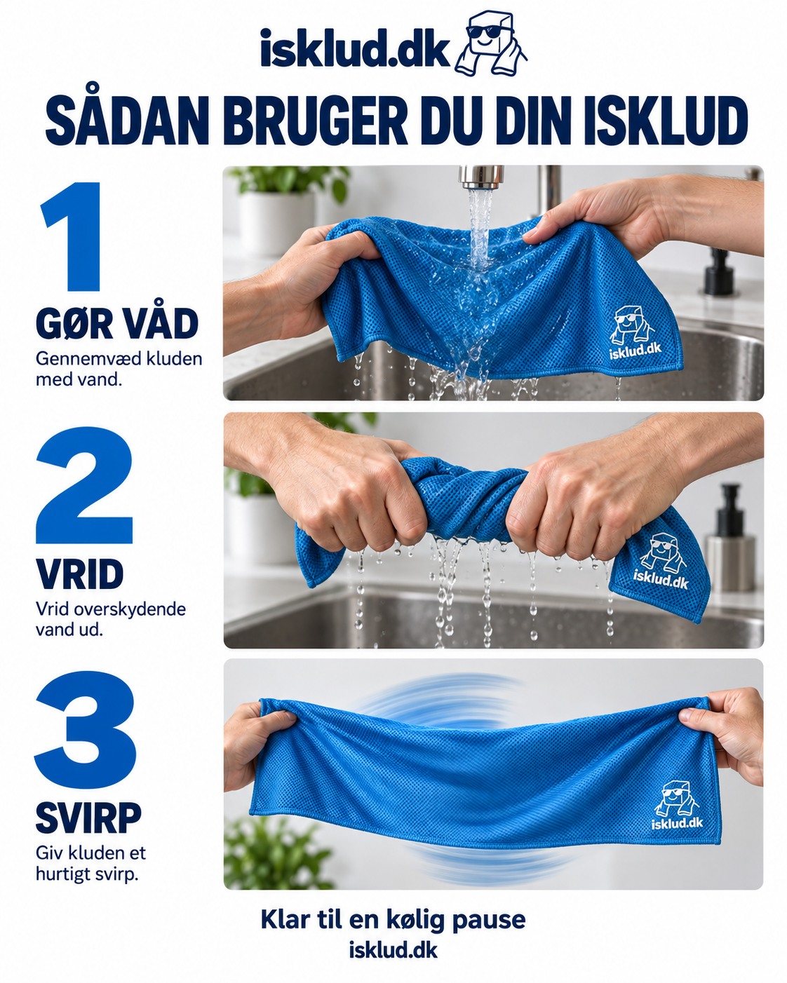 Isklud Kyrocool i brug – kølende håndklæde til træning